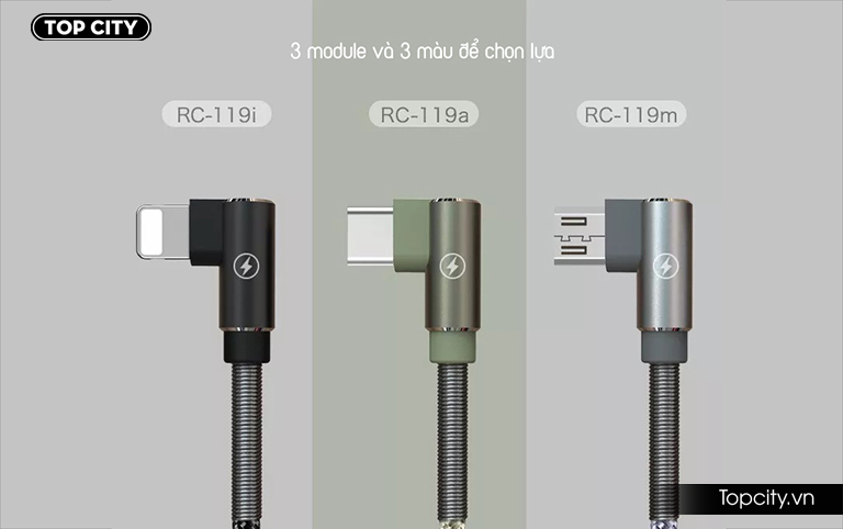 Cáp sạc vải quấn lò xo 2 đầu Micro USB Remax RC-119m 7